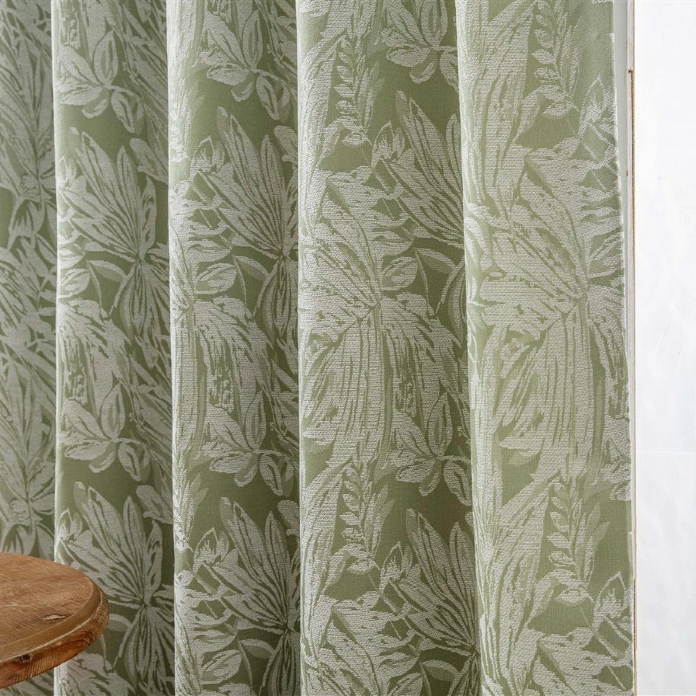 Botanic Lined Tape Top Pencil Pleat Curtains by Alan Symonds