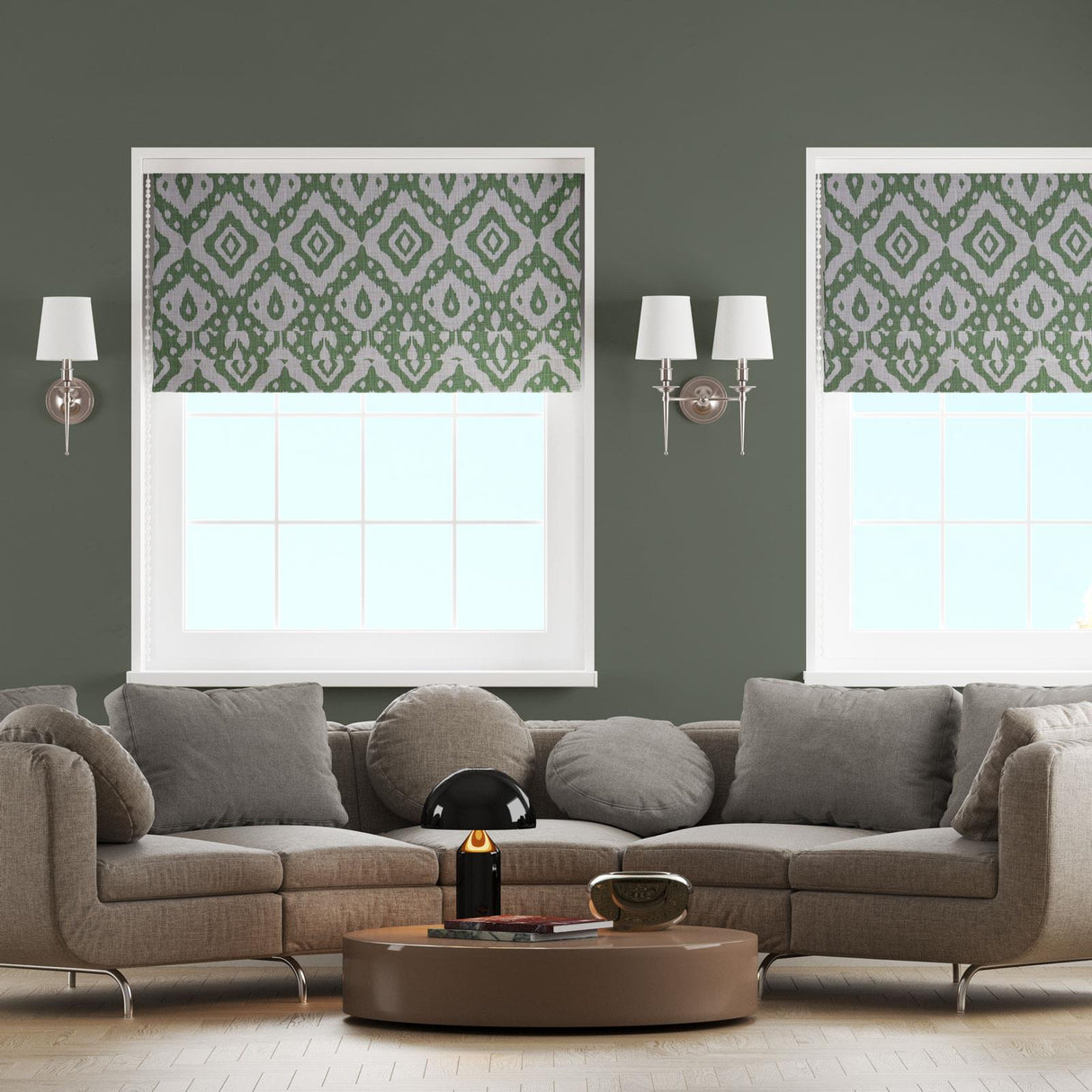Marrakech Emerald Made To Measure Roman Blind by Style Furnishings
