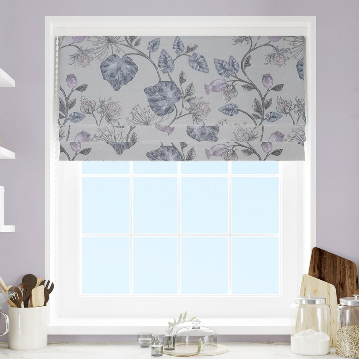 Parchment Feather Made To Measure Roman Blind by Style Furnishings