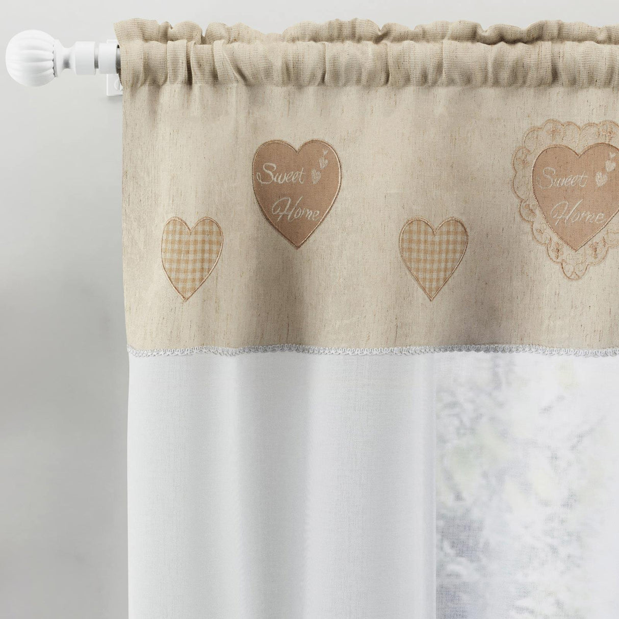Sweetheart Embroidered Window Set by Enhanced Living