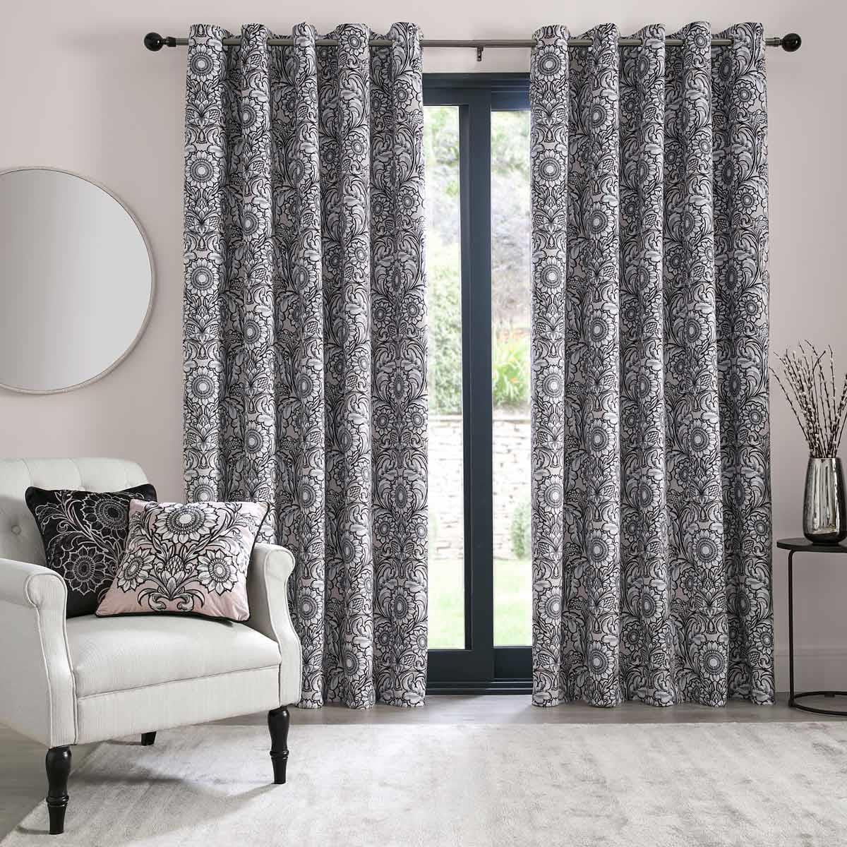 Romilly Velvet Blackout Eyelet Curtains by Laurence Llewelyn-Bowen