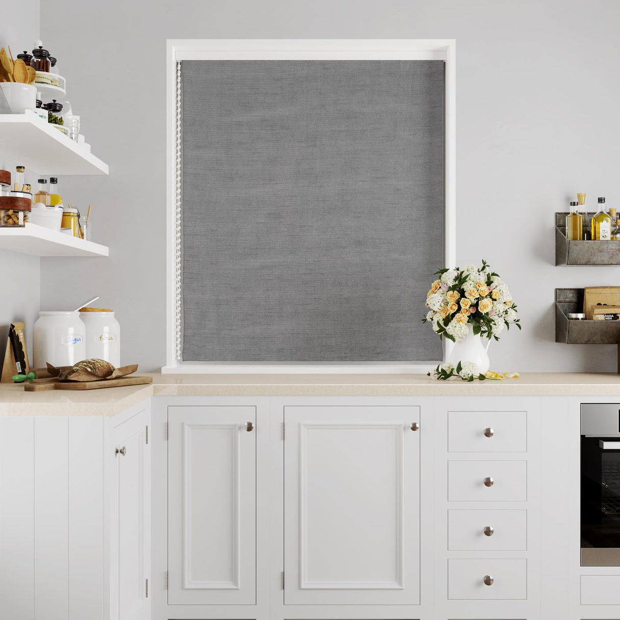 Passion Pewter Made To Measure Roman Blind by Style Furnishings