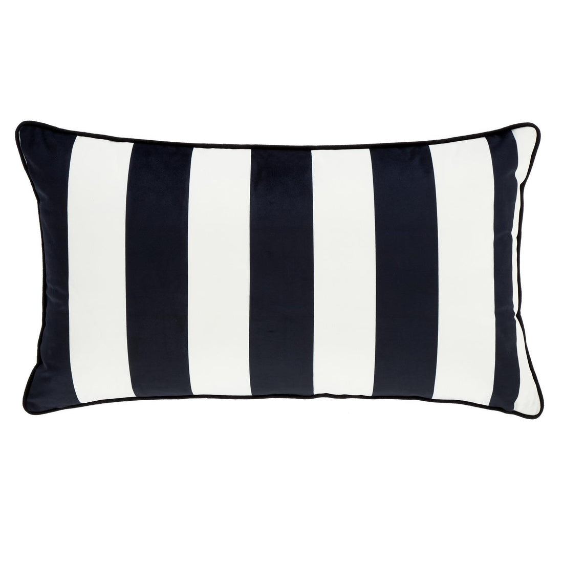 Style Sisters Monochrome Stripe Velvet Filled Cushion