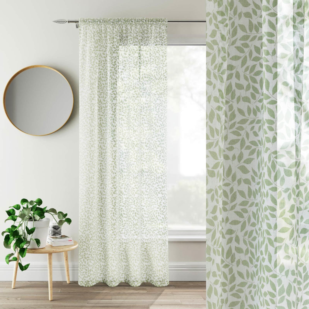 Willow Voile Curtain Panel by Enhanced Living