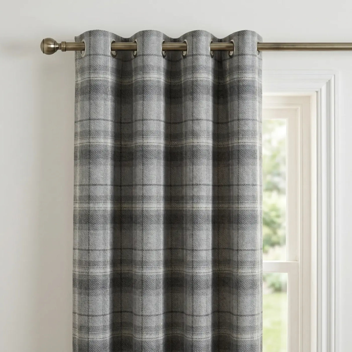 Carnoustie Blackout Eyelet Curtains - Grey image 2