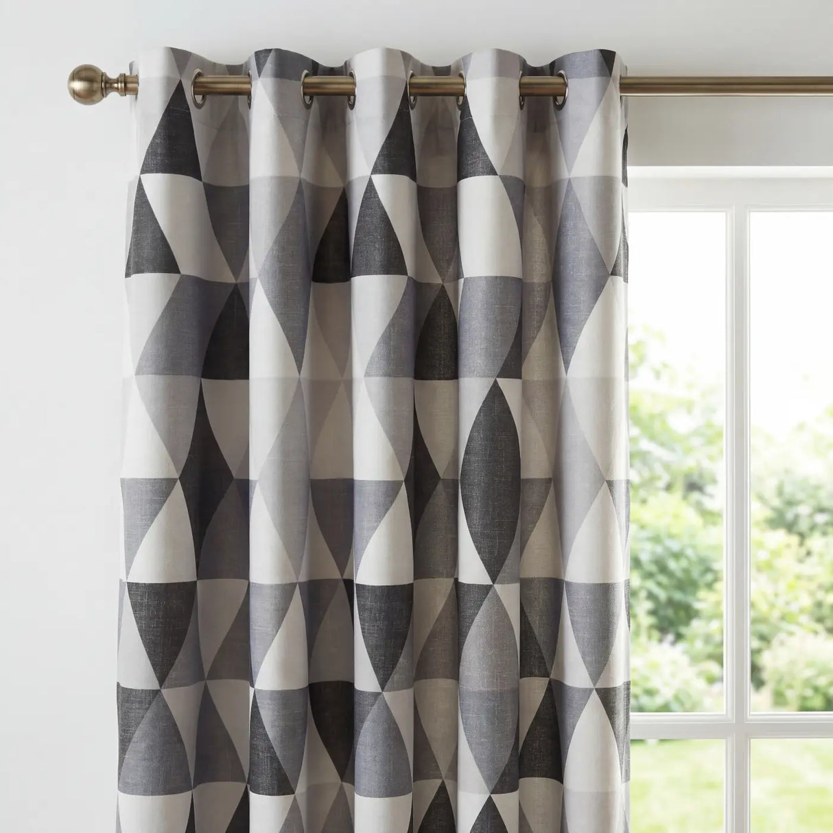 Malmo Blockout Eyelet Curtains - Charcoal image 2