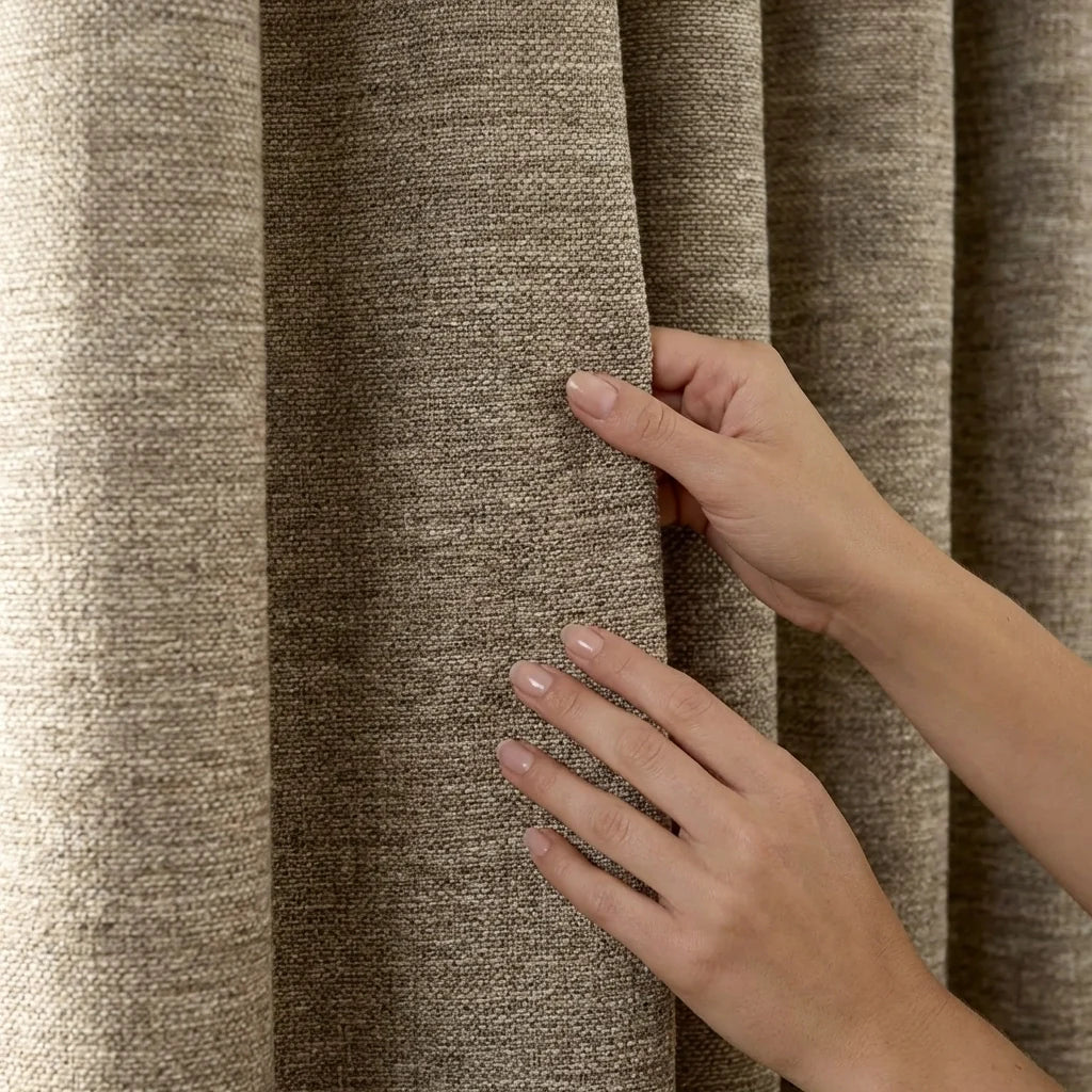 Talon Eyelet Curtains Ready Made - Natural image 3