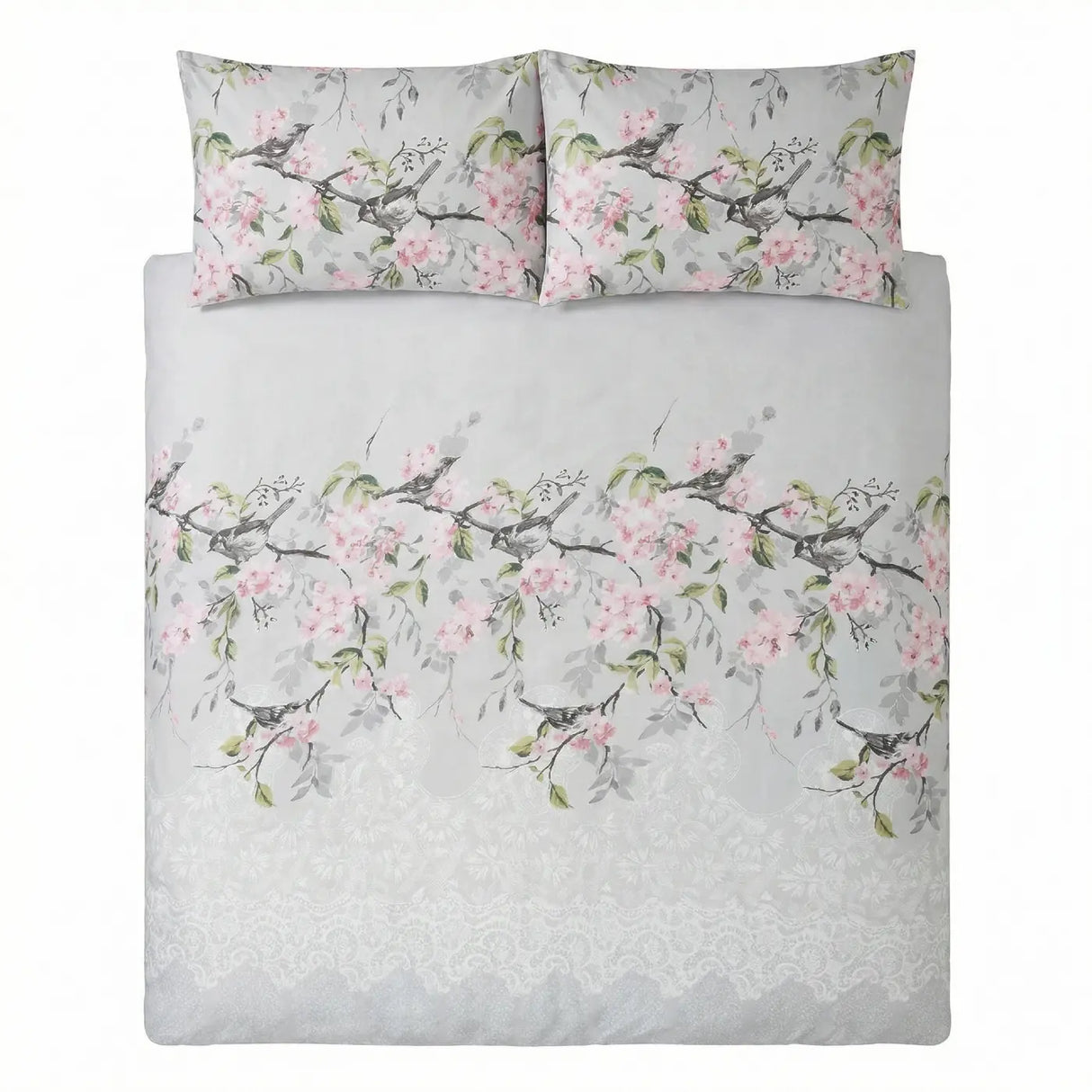 Eloise Floral Duvet Cover Set - Grey image 5