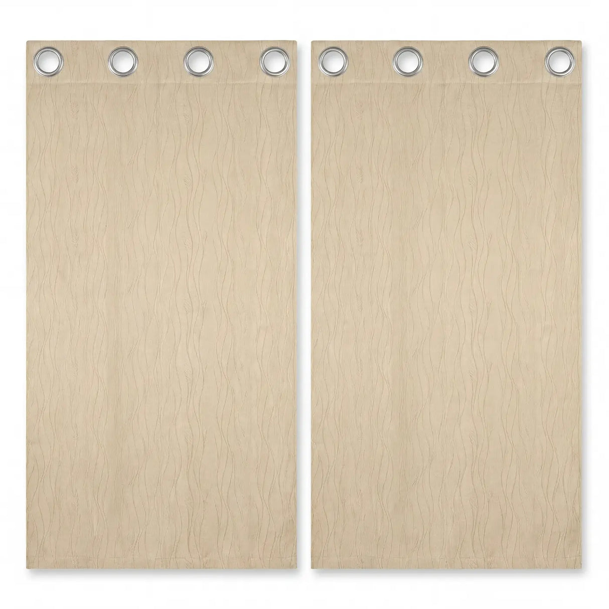 Goodwood Thermal Blockout Eyelet Curtains - Cream image 4