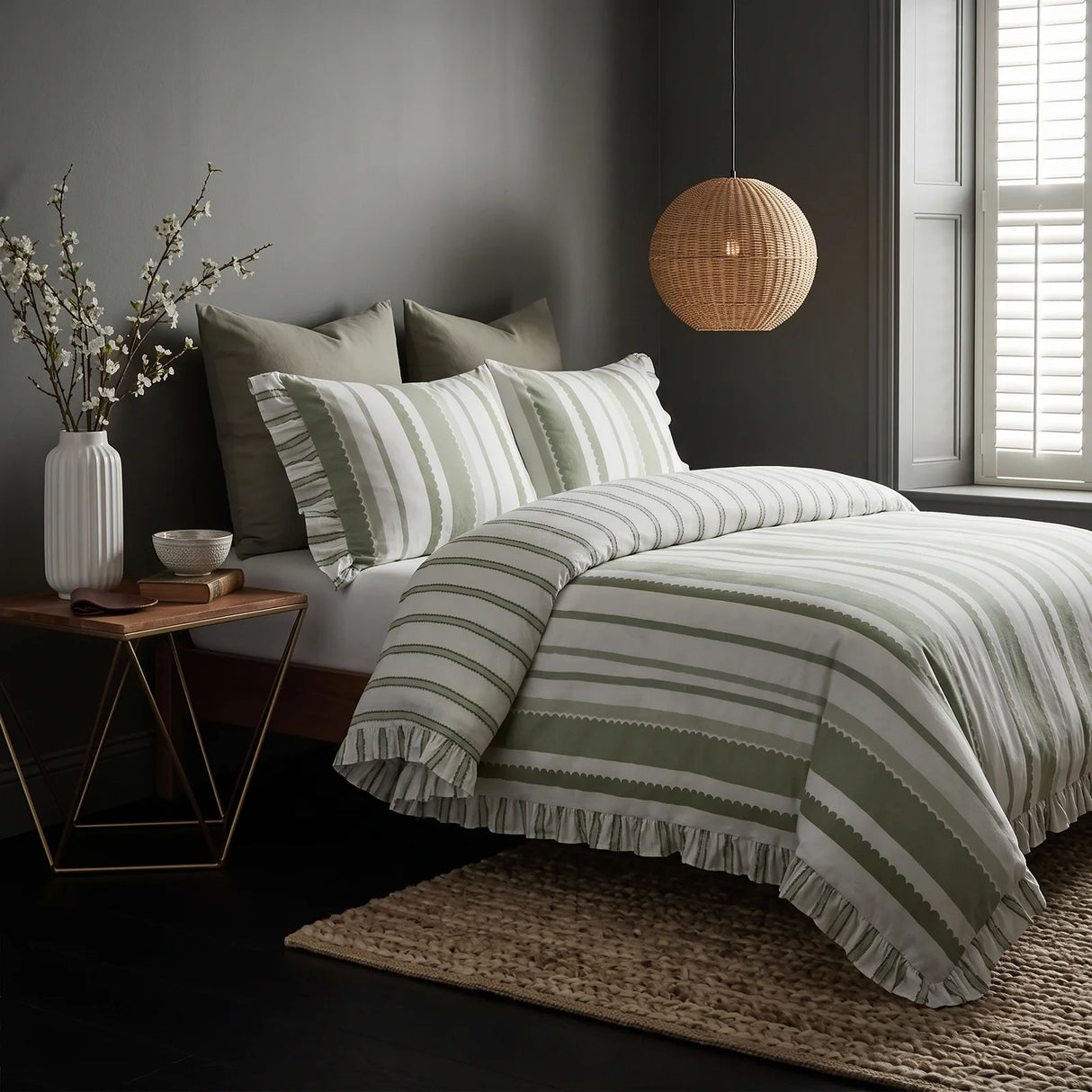 Maya Green Duvet Cover Bedding Set