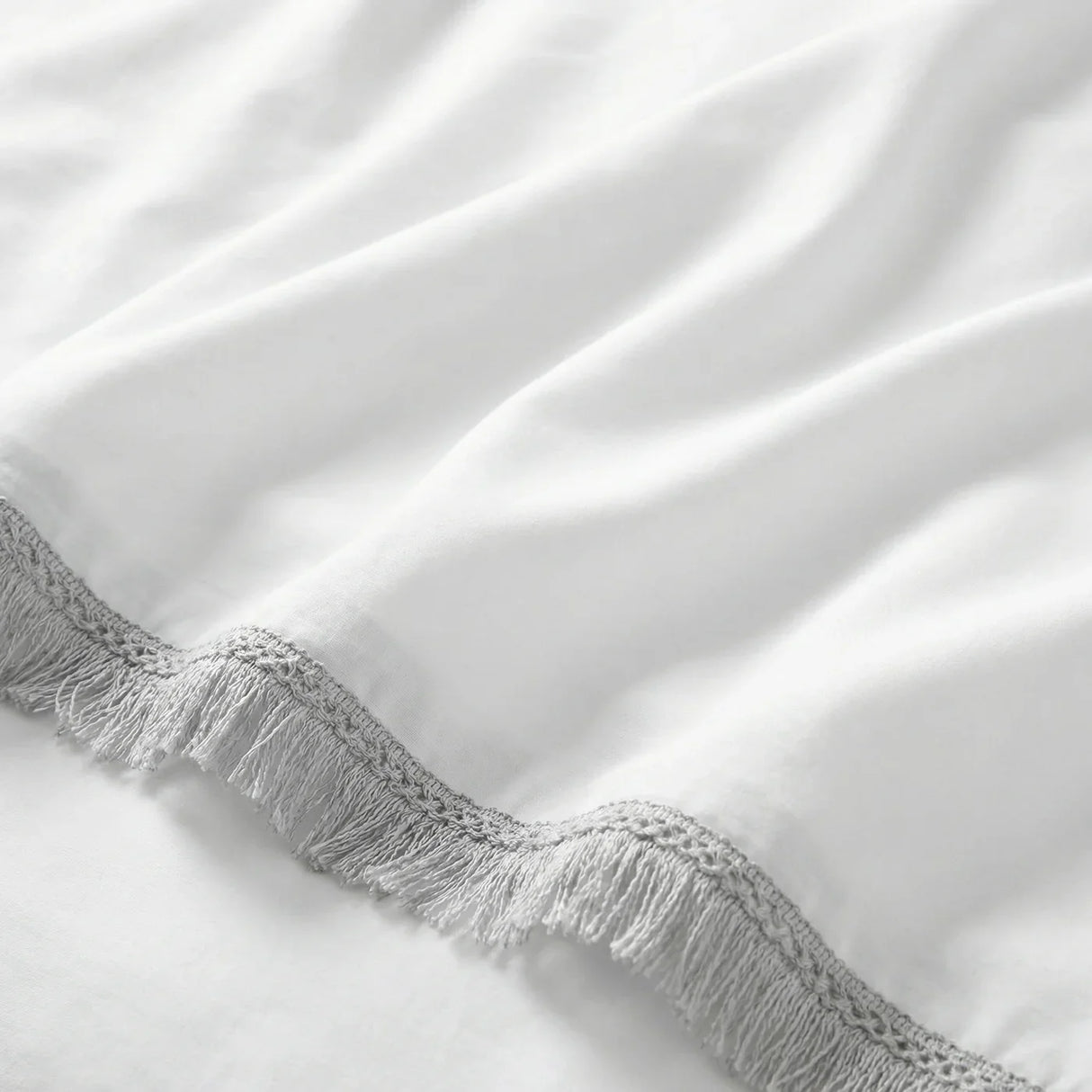 Tia Trellis Duvet Cover Set - White image 4