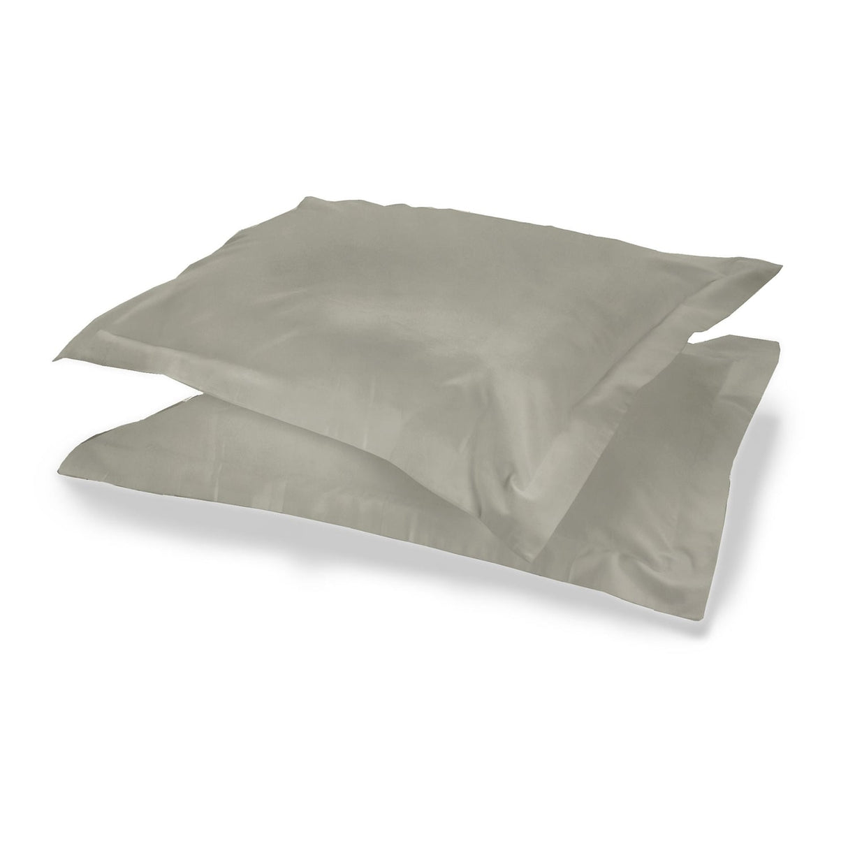 200 Thread Count Cotton Pillowcases Pair - 200 Thread Count Plain Dye Pair Of Oxford Pillowcases In Silver 50 X 75Cm 2