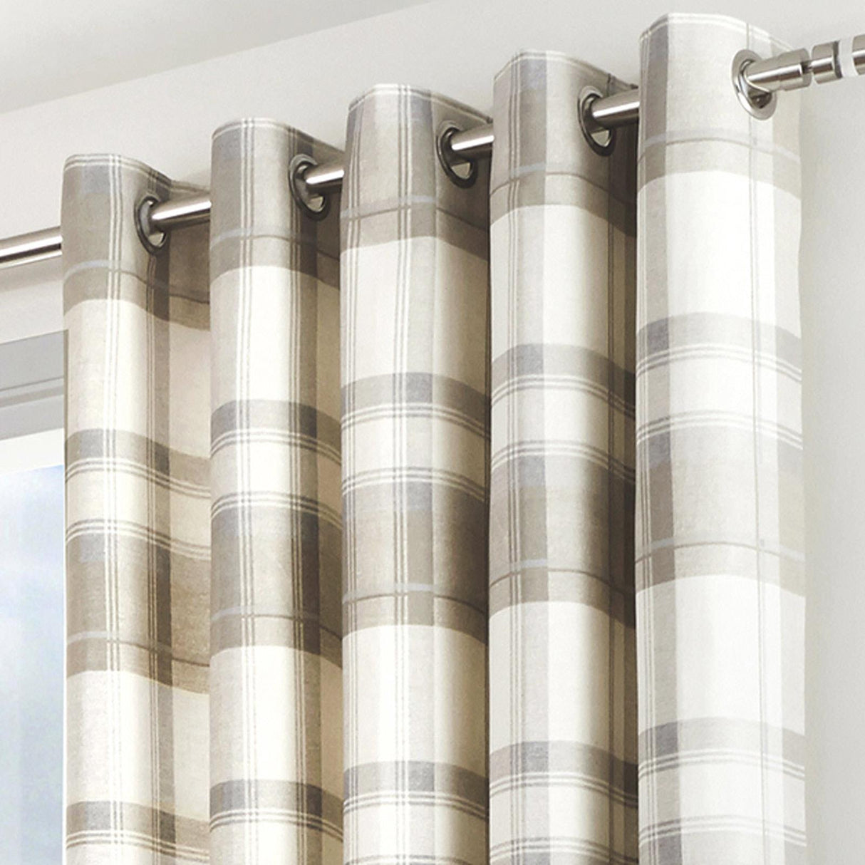 Balmoral Check Eyelet Curtains by Fusion