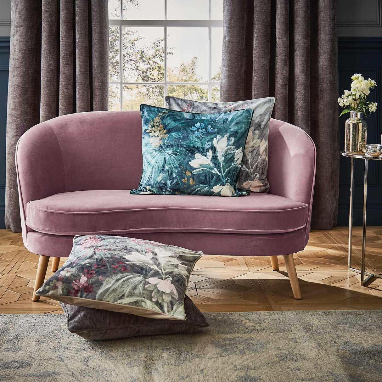 Hyperion Interiors Anthea Floral Cushion Cover 55cm x 55cm 5