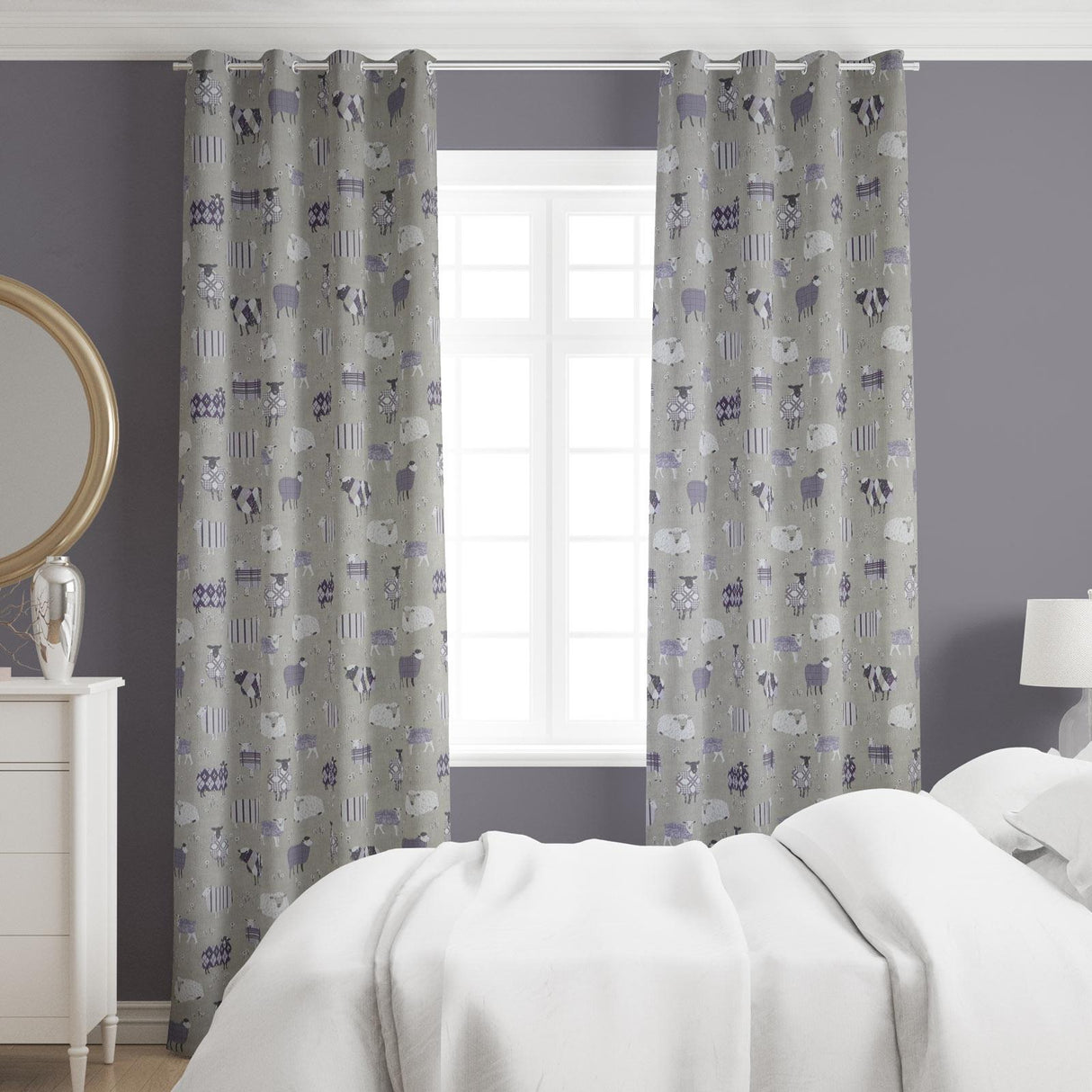 Baa Baa Lavender Made To Measure Curtains by Style Furnishings
