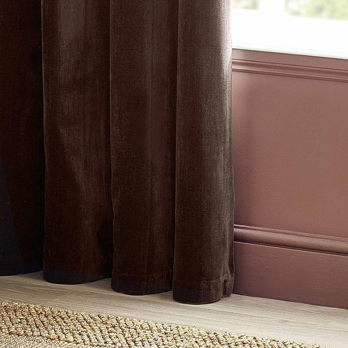 Heavy Chenille Room Darkening Eyelet Curtains by Yard