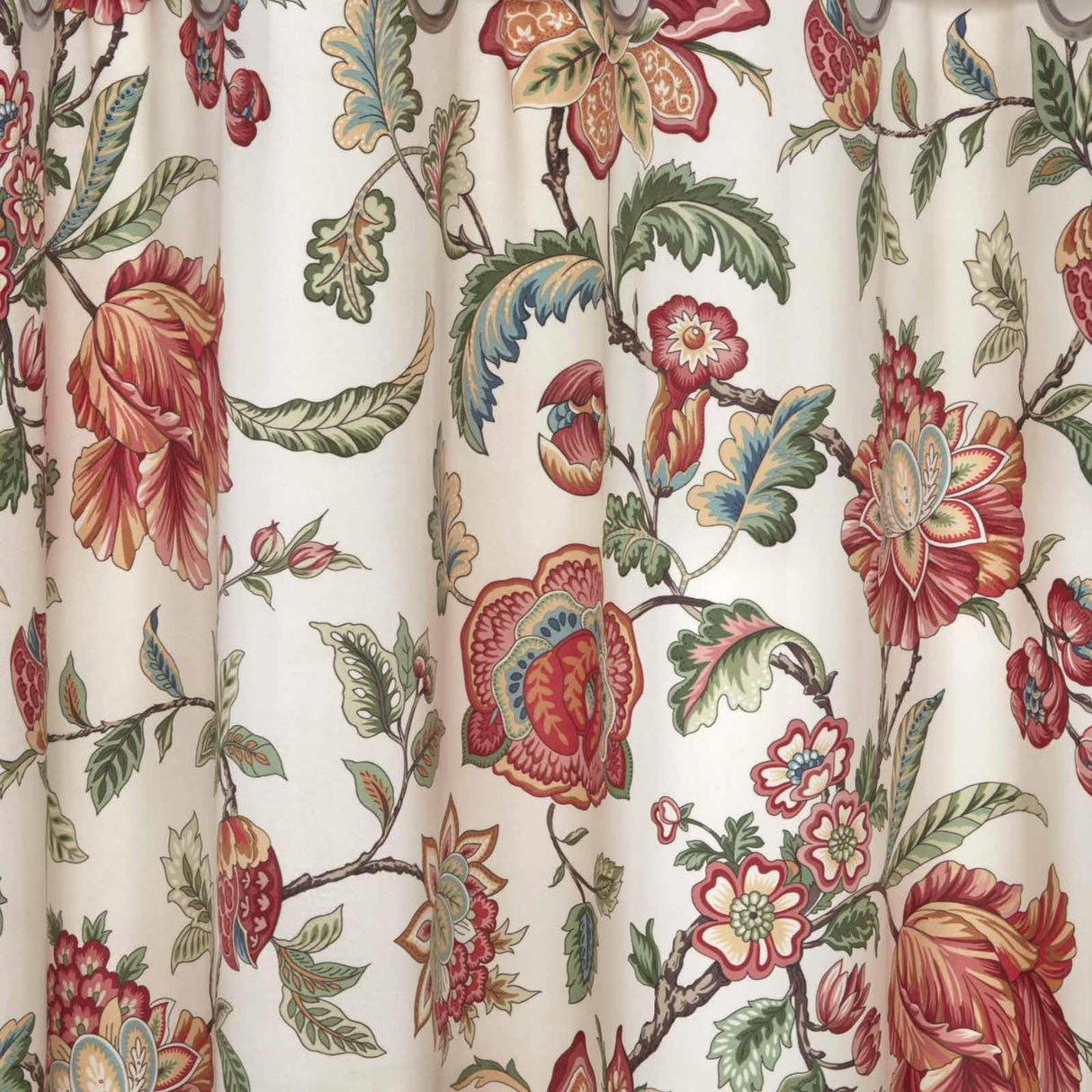 Linden Floral Velvet Eyelet Curtains by Sundour