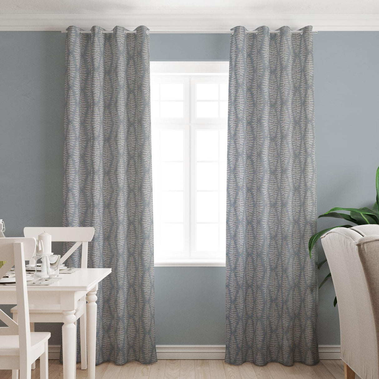 Fernia Blue Mist Made To Measure Curtains by Style Furnishings