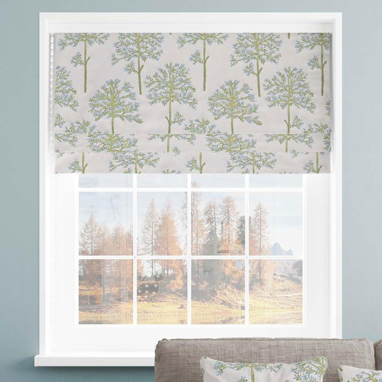 Amersham Duck Egg Made To Measure Roman Blind by Style Furnishings