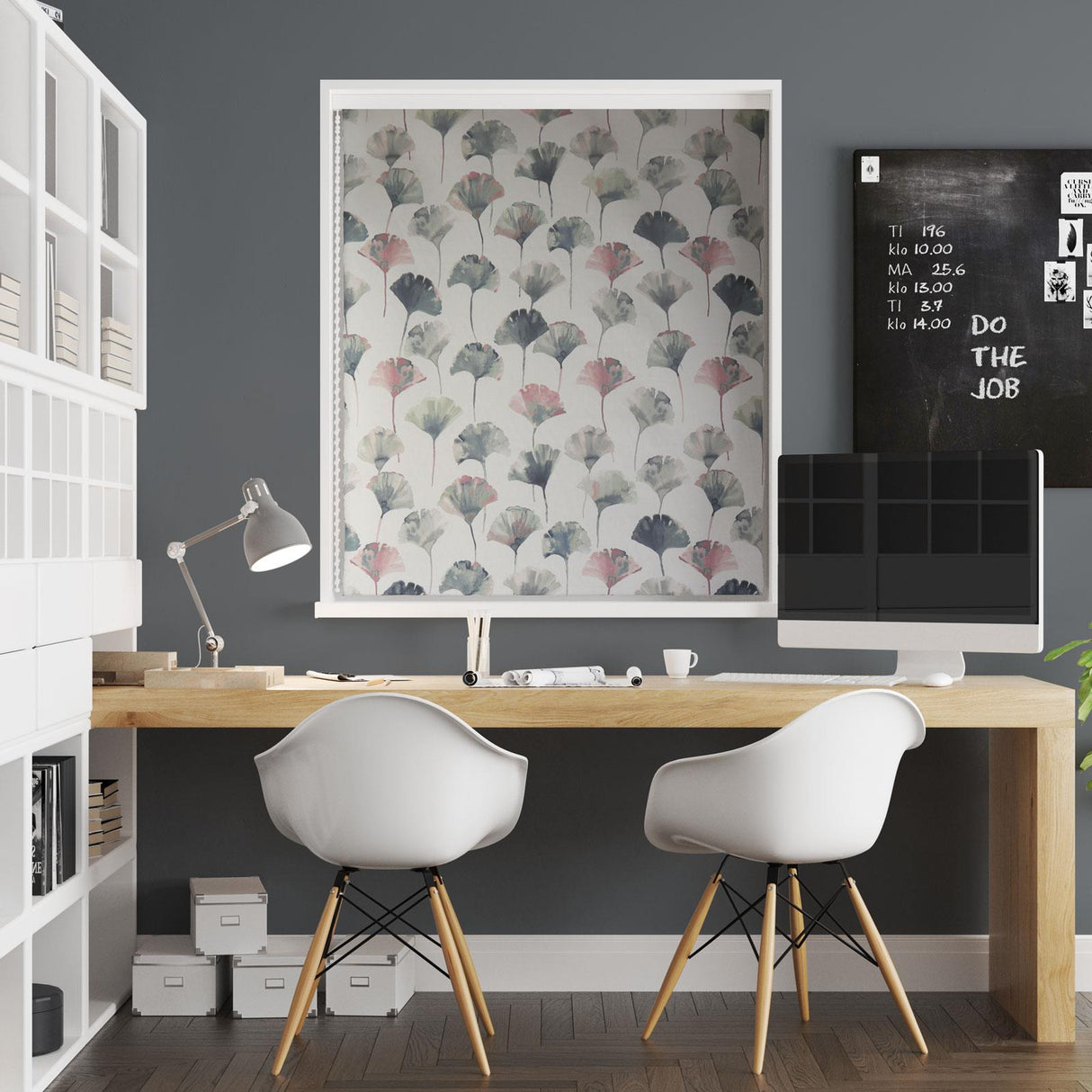 Ginko Flamingo Made To Measure Roman Blind by Style Furnishings