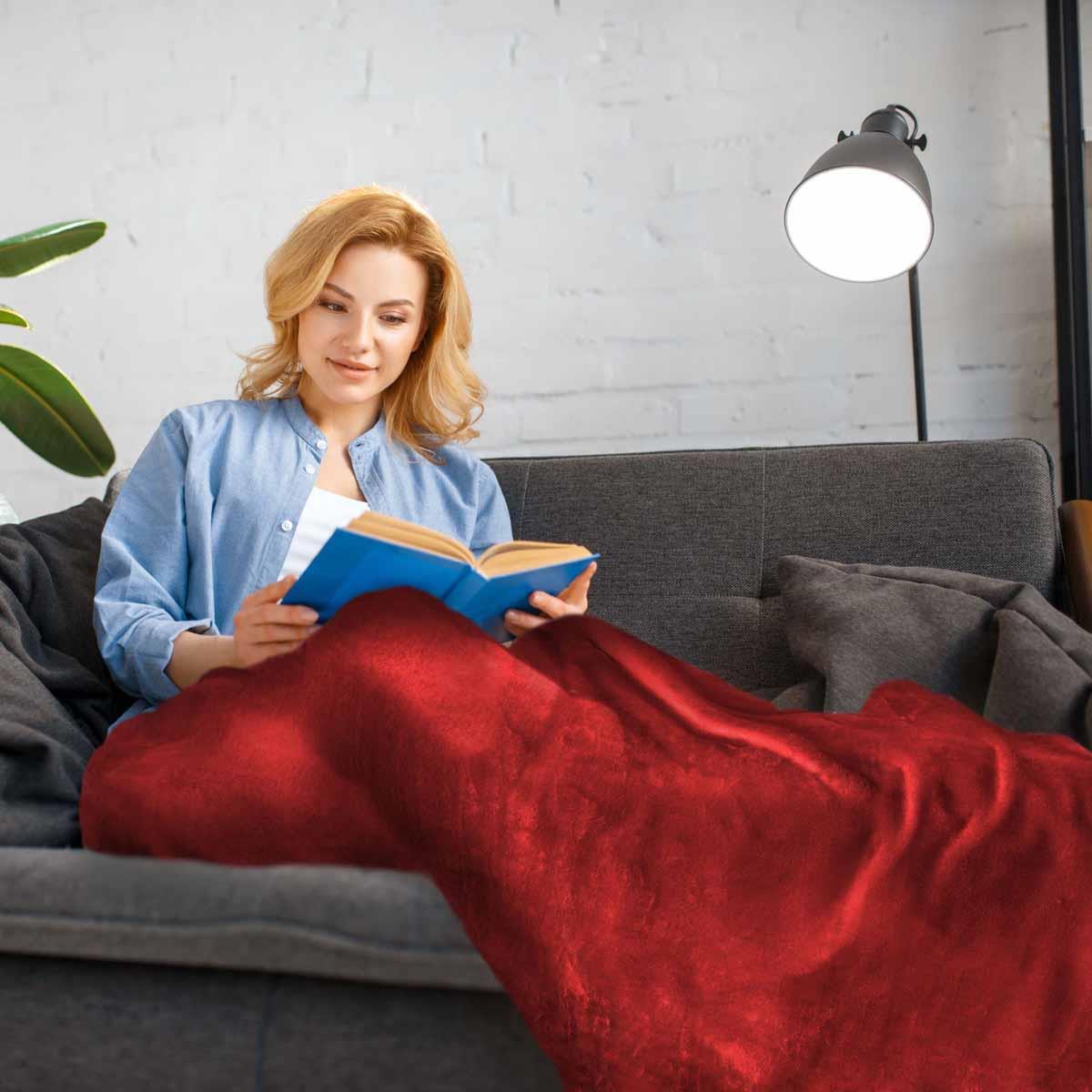 Snug Flannel Fleece Blanket Super Soft Throw by Emma Barclay