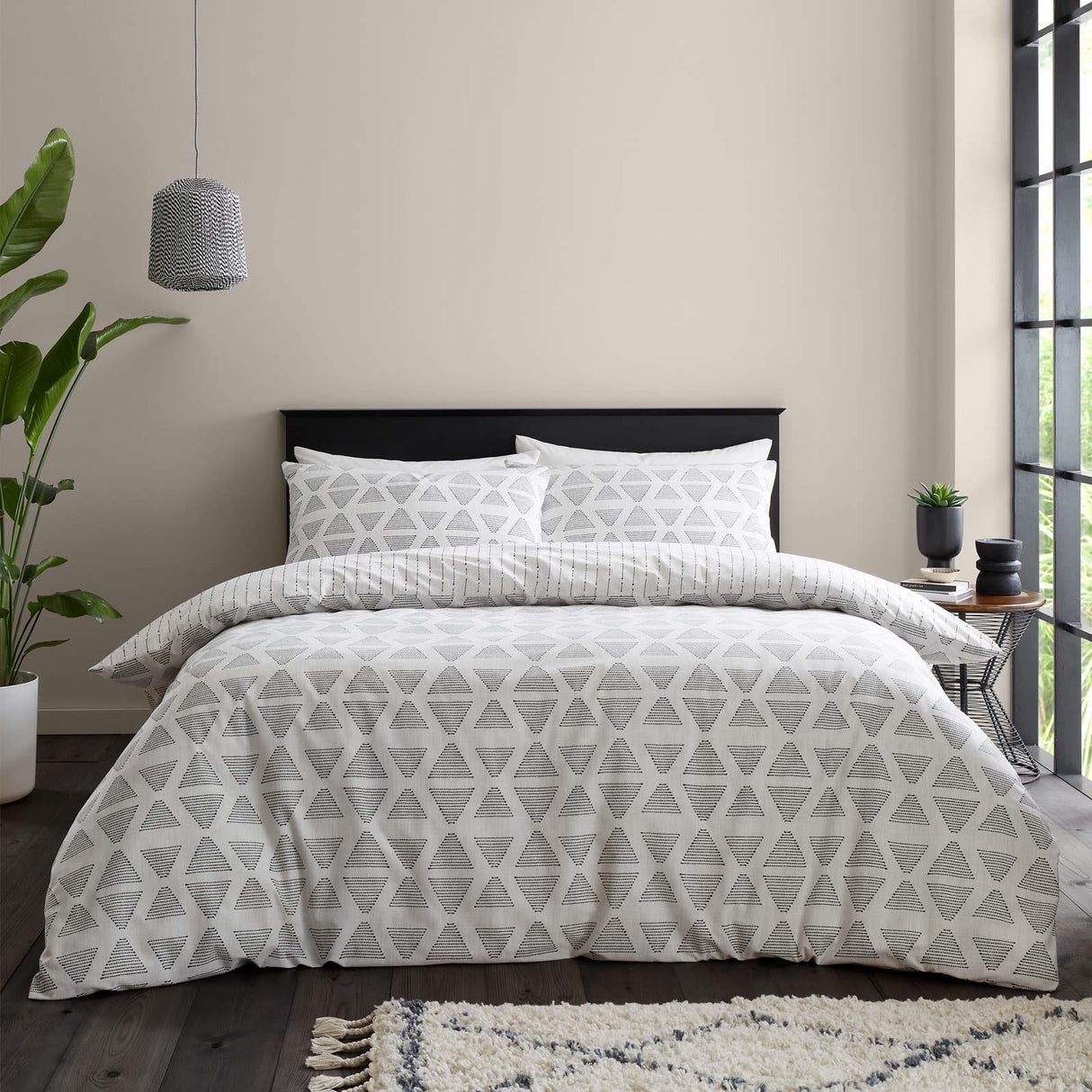 Tufted Print Duvet Cover Set