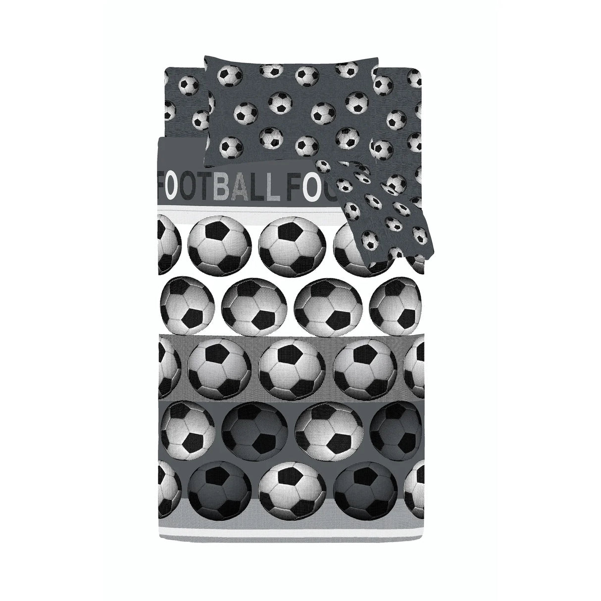 Catherine Lansfield Football Reversible Duvet Cover Set with Pillowcase