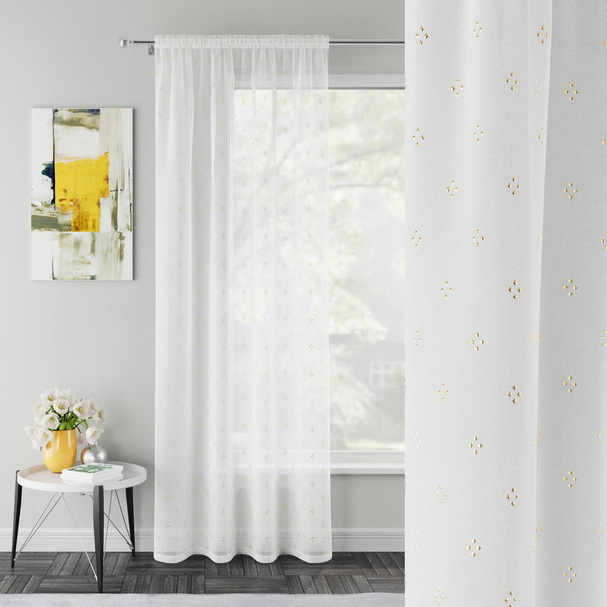 Destiny Voile Curtain Panel by Enhanced Living