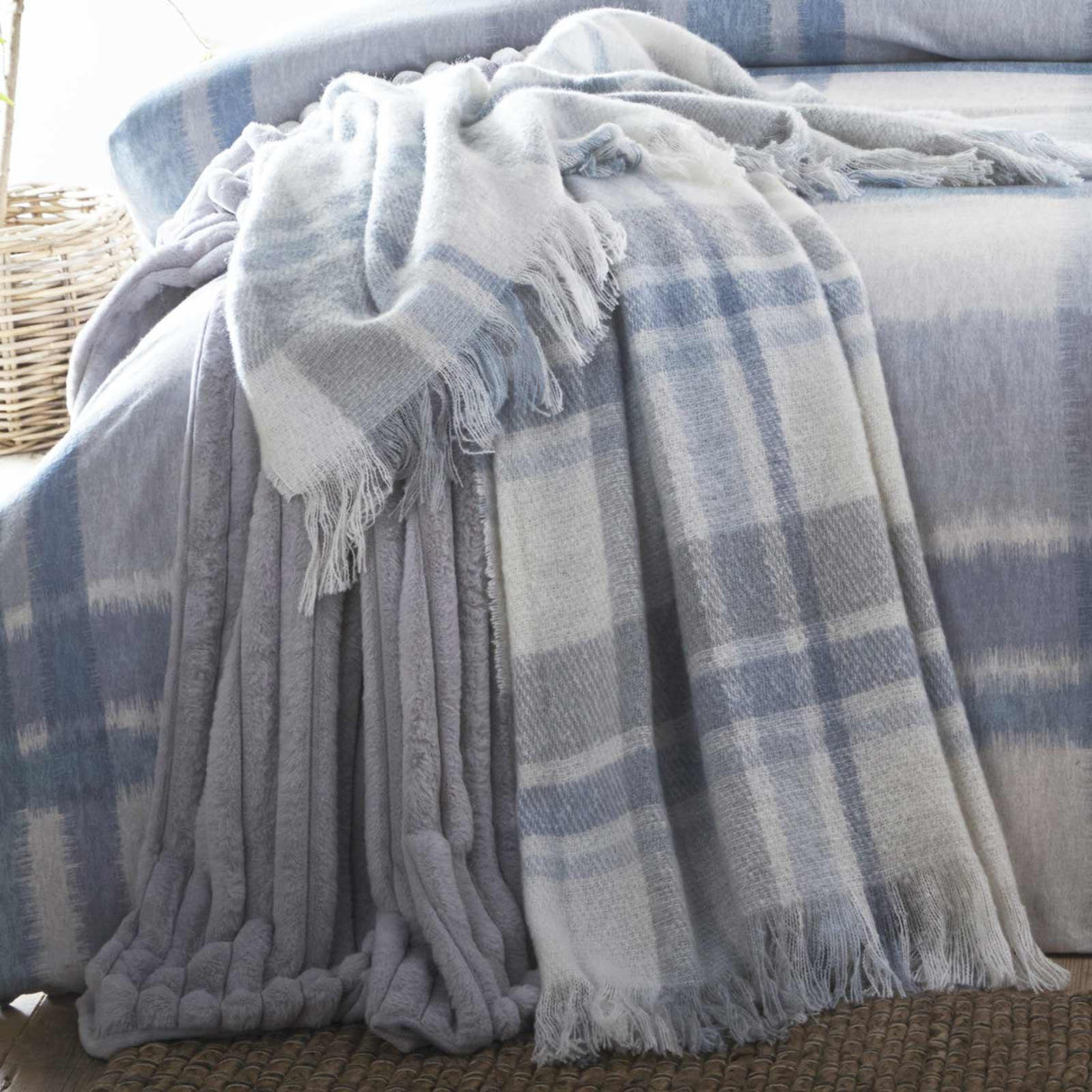 Verbier Mohair Throw Blanket 130cm x 180cm by Appletree Hygge