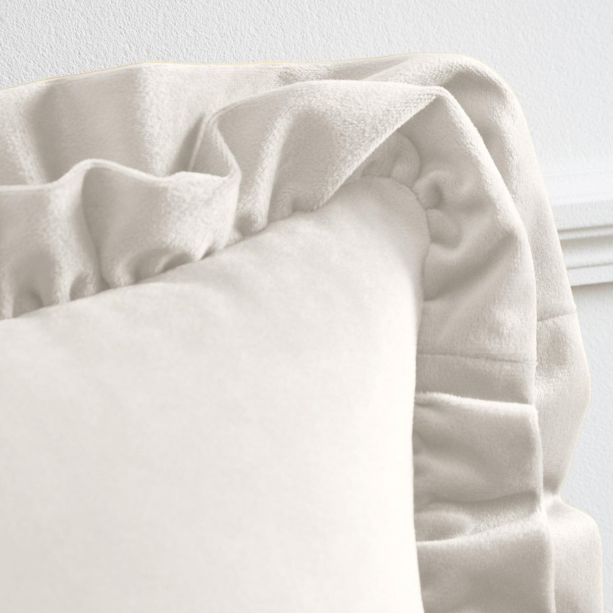 Catherine Lansfield So Soft Double Frill Filled Cushion 43cm x 43cm 2