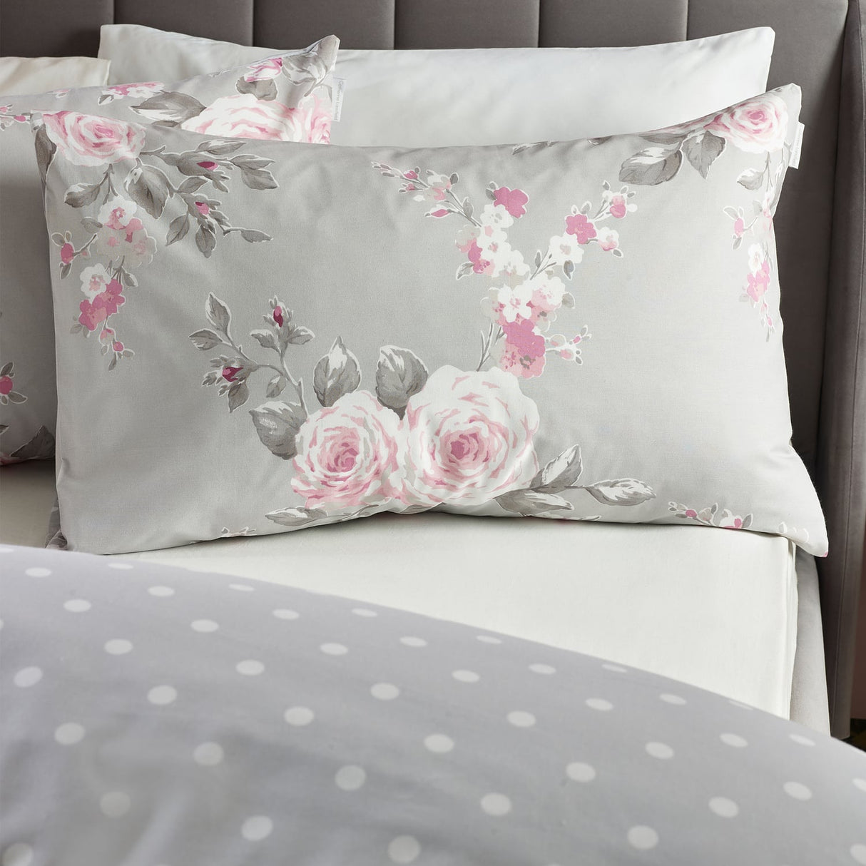 Catherine Lansfield Canterbury Duvet Cover Set - Canterbury Grey Duvet Set