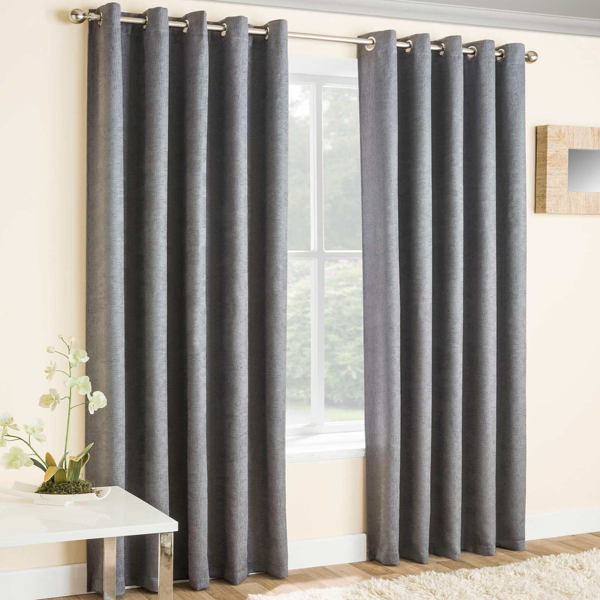 Vogue Thermal Eyelet Dimout Curtains by Enhanced Living