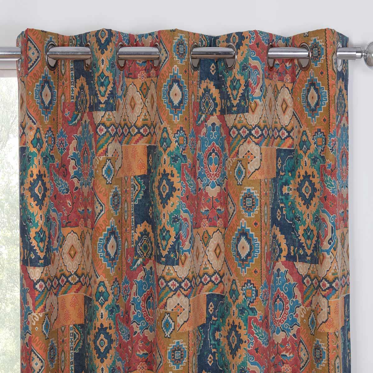 Chalet Patchwork Eyelet Curtains by Sundour 2