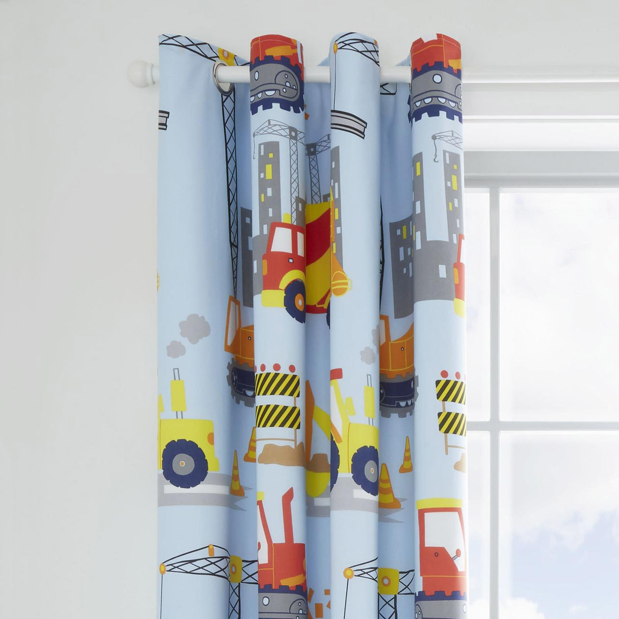 Construction Blackout Eyelet Curtains by Catherine Lansfield