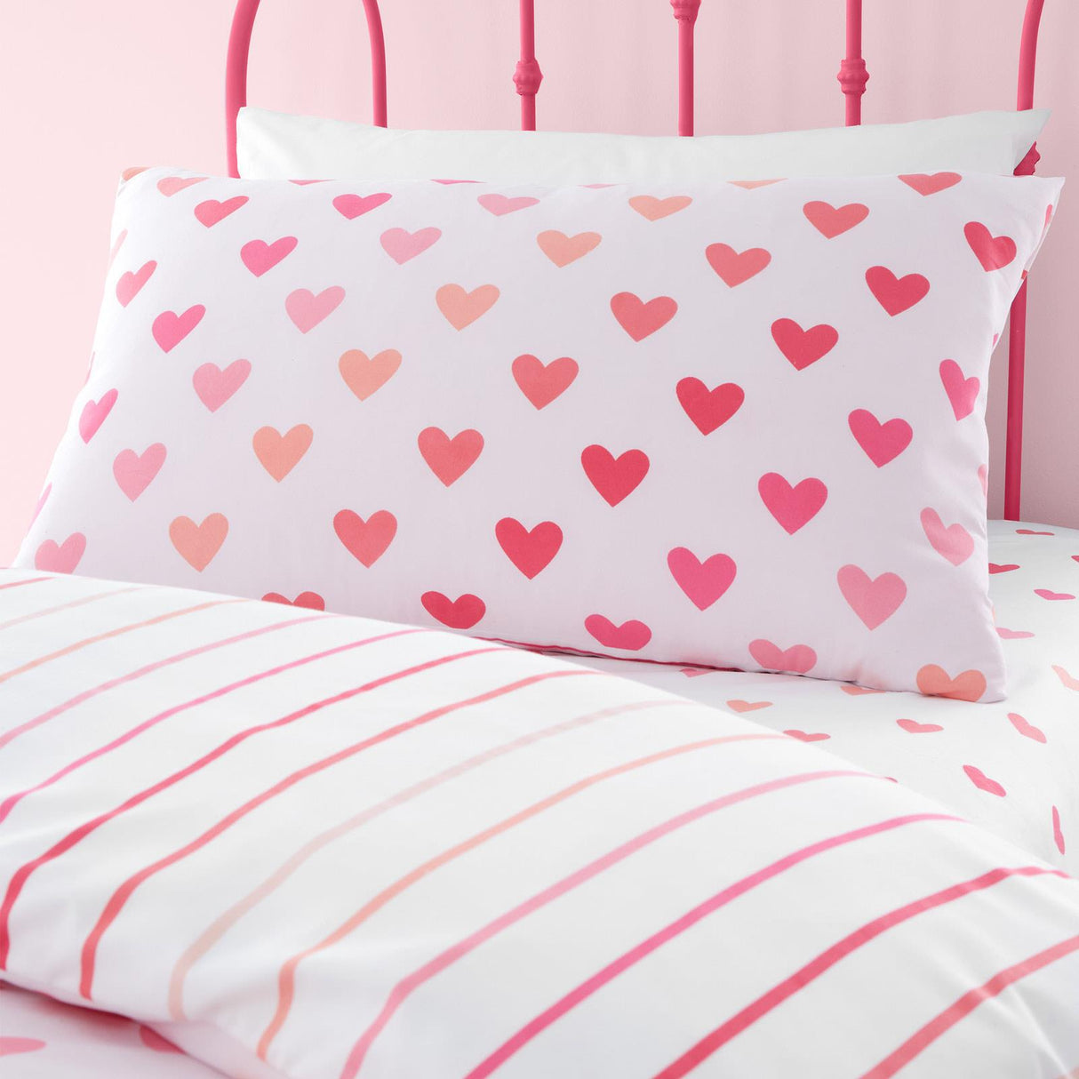 Hearts & Stripes Duvet Cover Set Twin Pack by Catherine Lansfield
