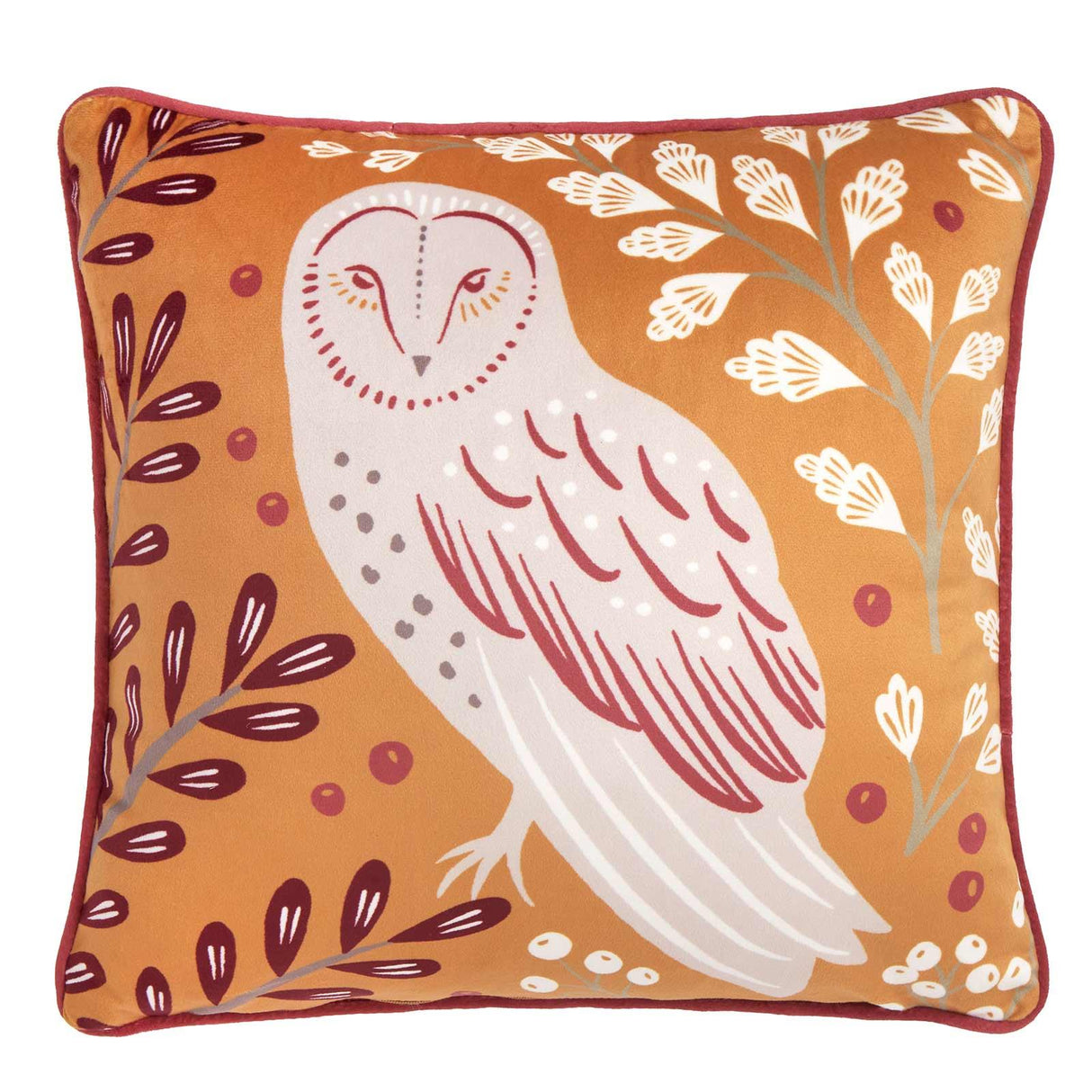 Dreams & Drapes Lodge Enchanted Velvet Cushion Cover Red & Yellow 2