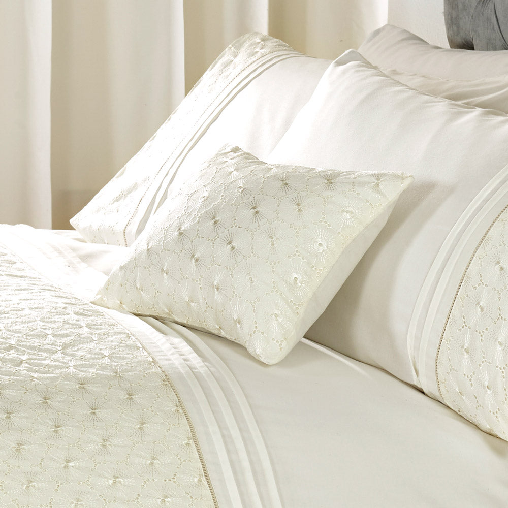 Everdean Duvet Cover Set Cream