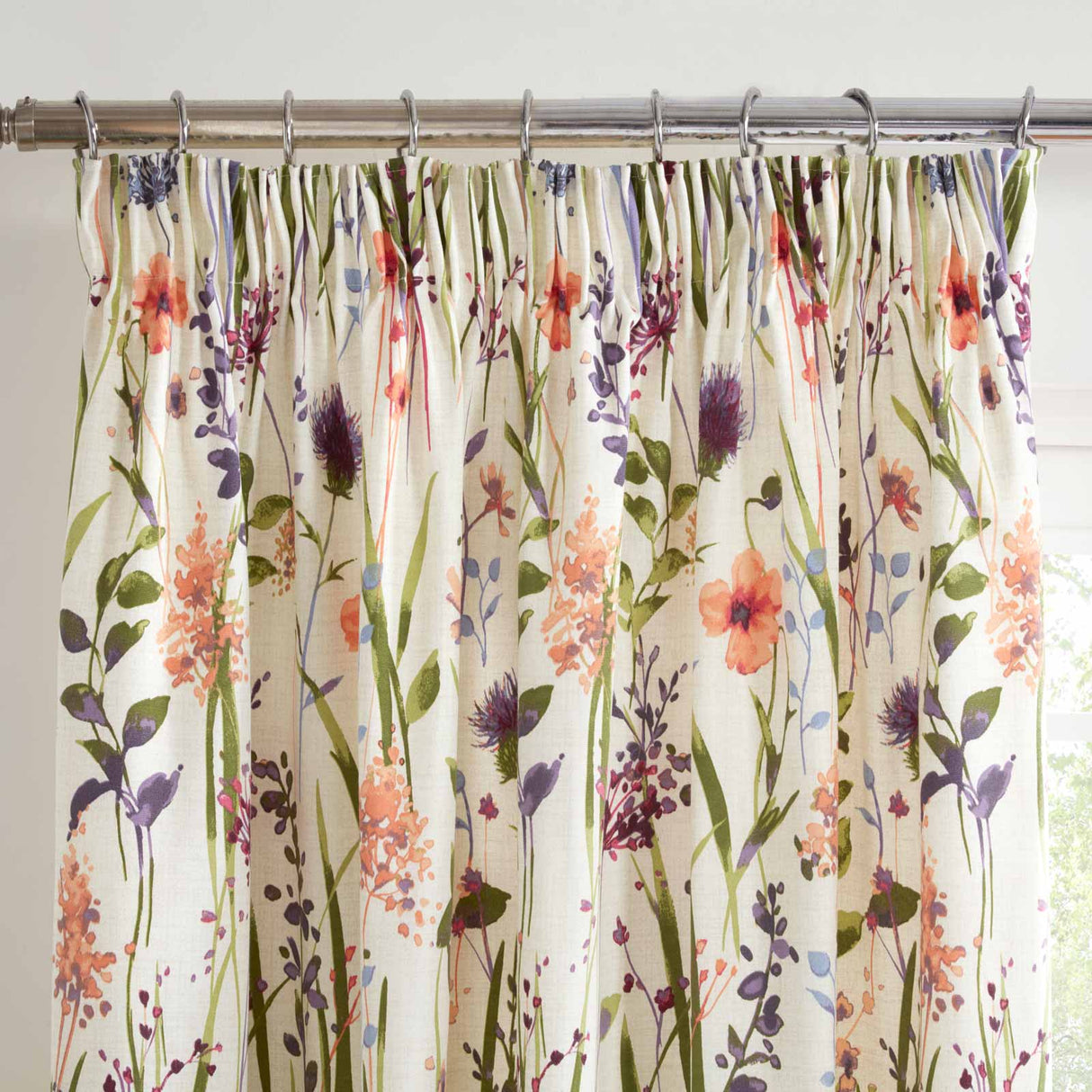 Hampshire Floral Tape Top Curtains by Sundour