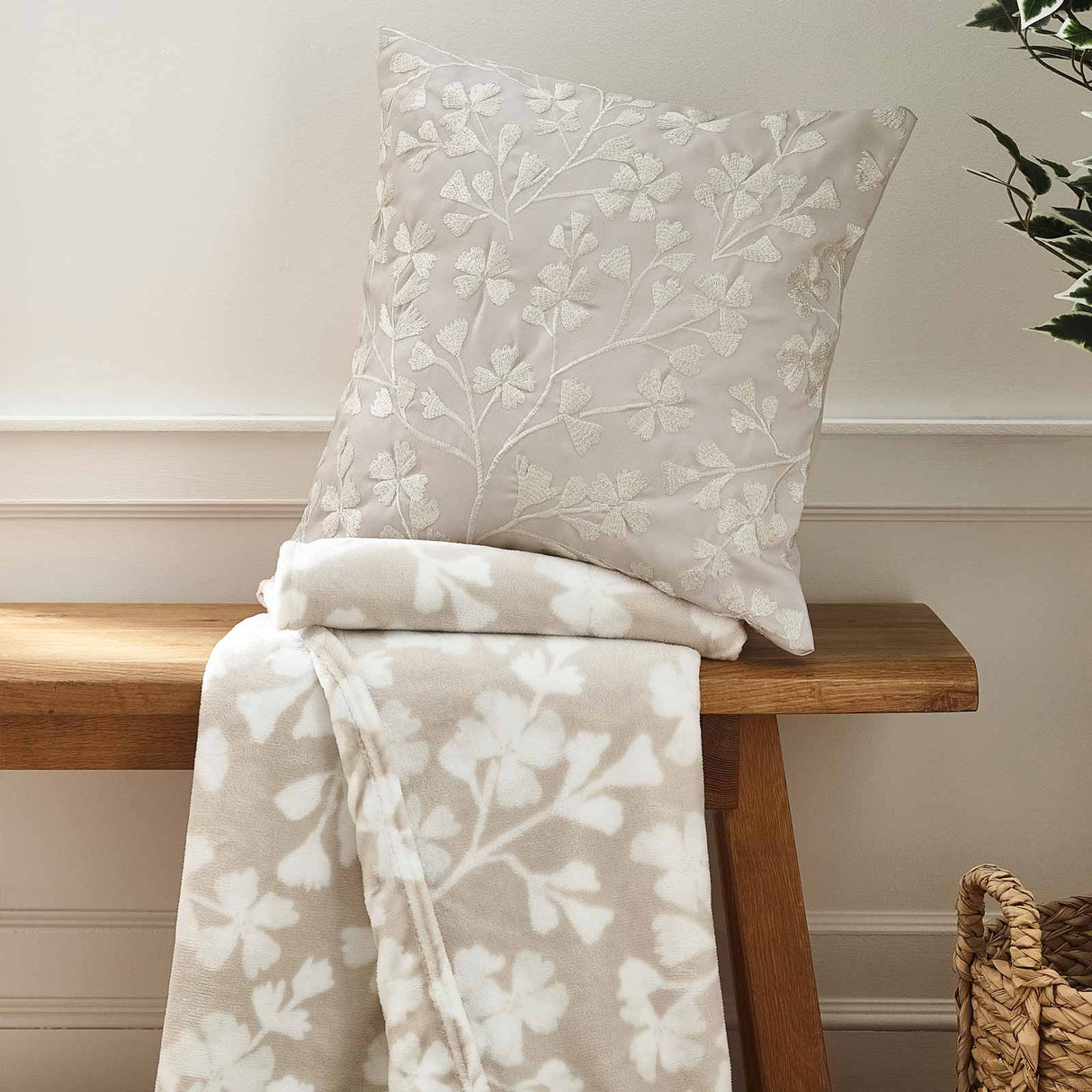 Catherine Lansfield Brooke Floral Filled Cushion 45cm x 45cm 6