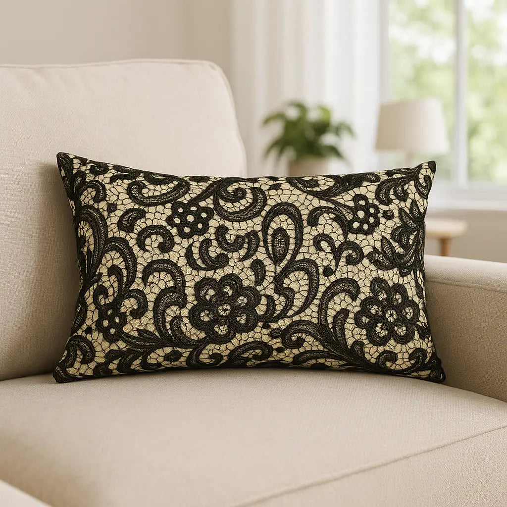 Macrame Cushion Cover 12" x 20" by Riva Home 2