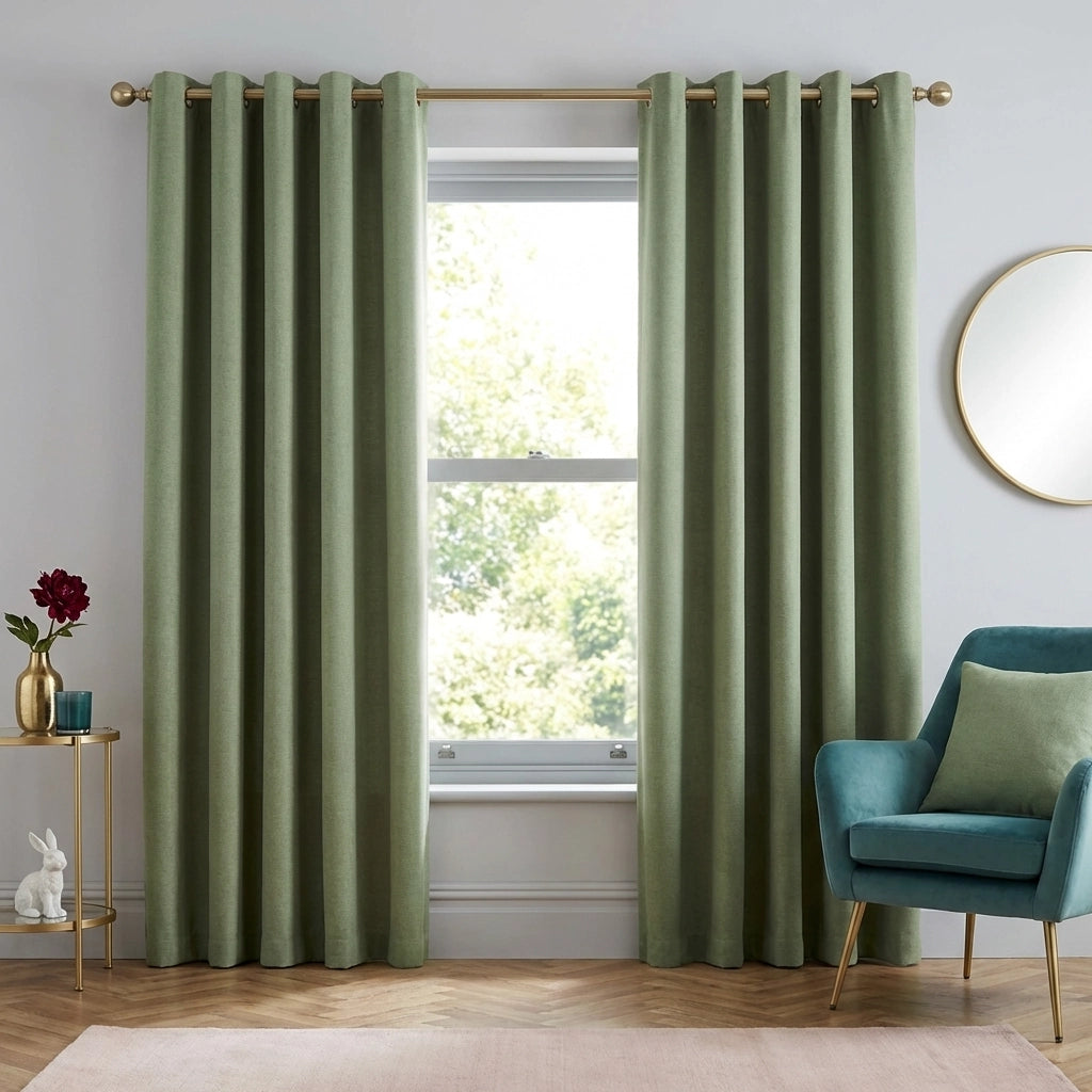Strata Thermal Dim Out Woven Eyelet Curtains Pair 4