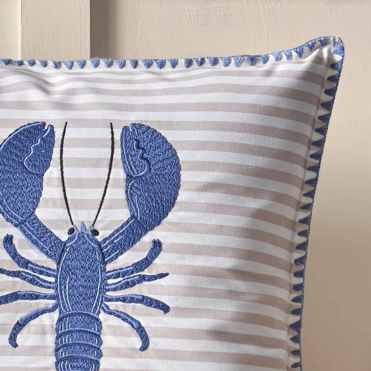 Catherine Lansfield Lobster Embroidered Filled Cushion 2
