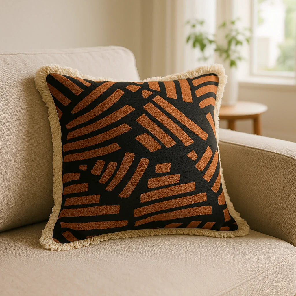 Oromo Cushion Cover 18" x 18" - Brown