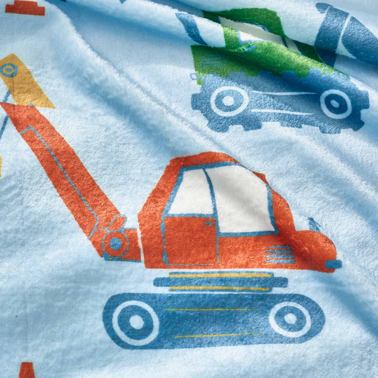 Digger Dreams Fleece Throw by Catherine Lansfield
