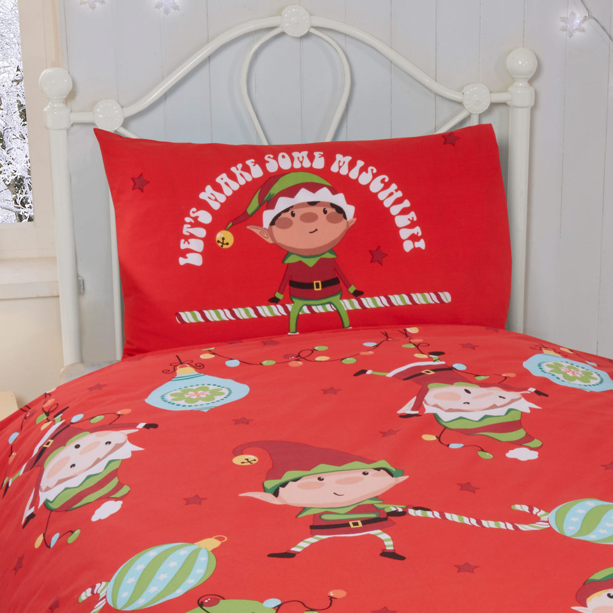 Naughty Elves Duvet Cover Set by Rapport Home