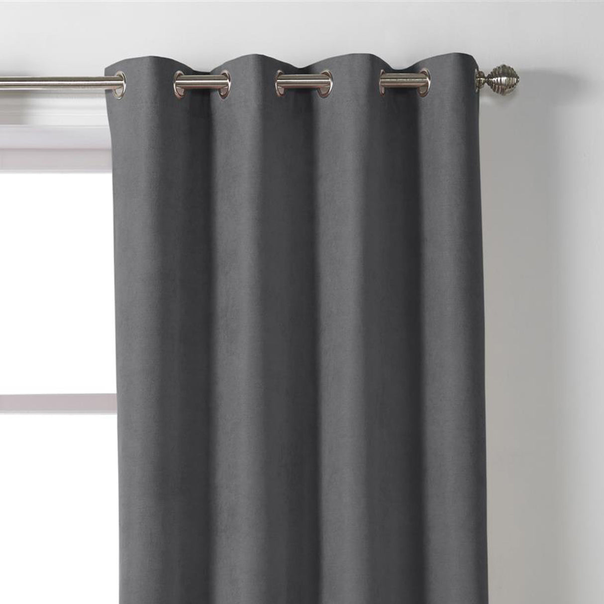 Velvet Chenille Eyelet Curtains Slate Eyelet Curtains Alan Symonds