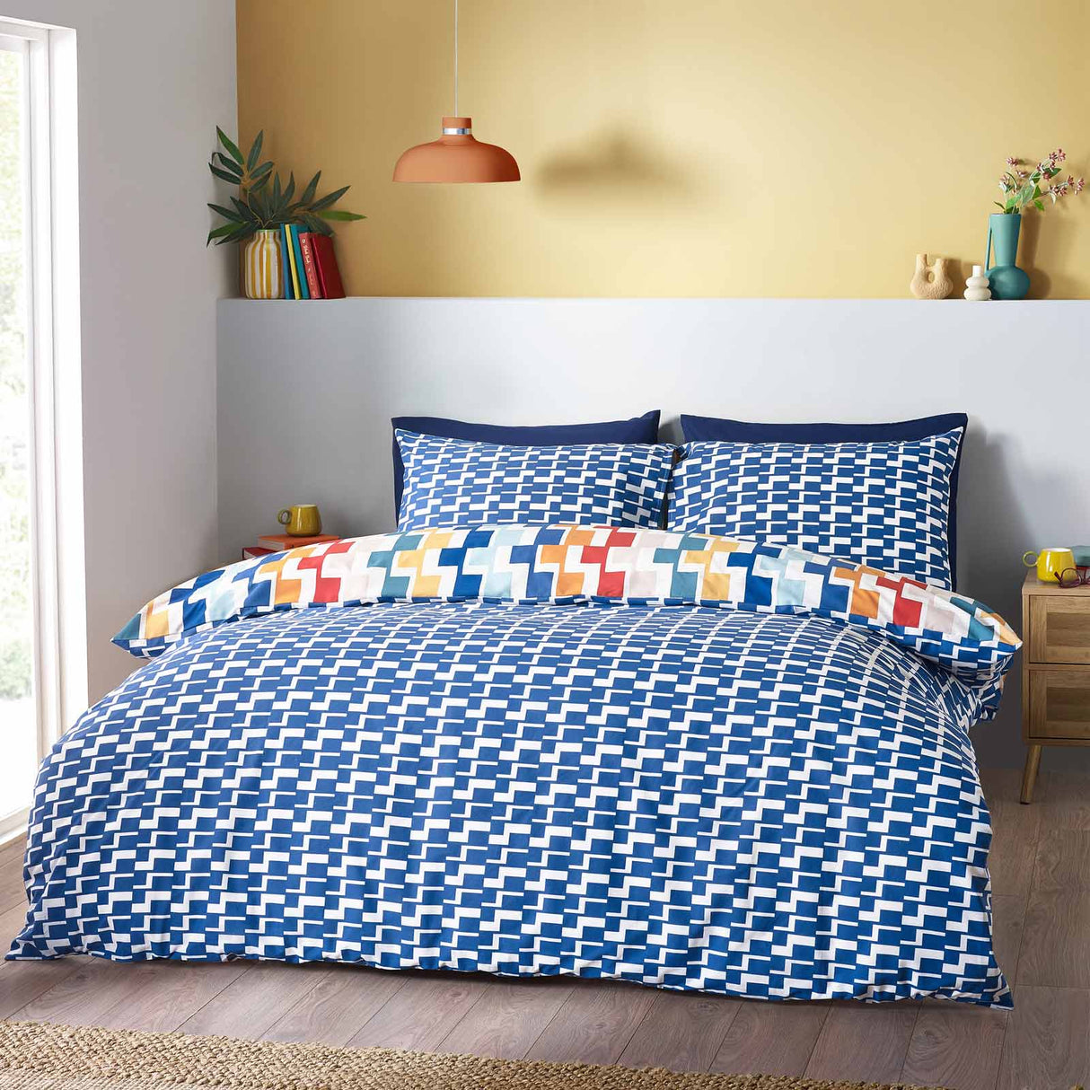 Bryson Geo Duvet Cover Set by Catherine Lansfield