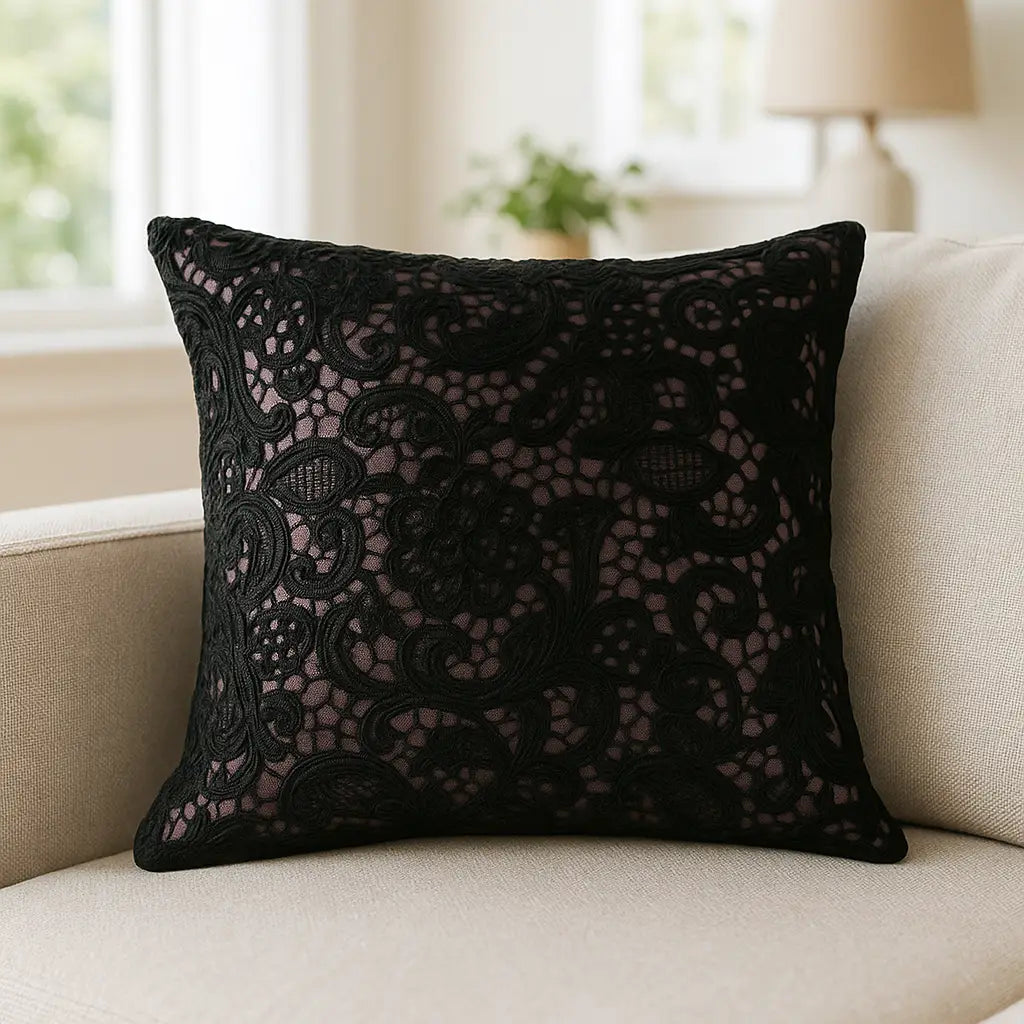 Macrame Cushion Cover 18" x 18" by Riva Home