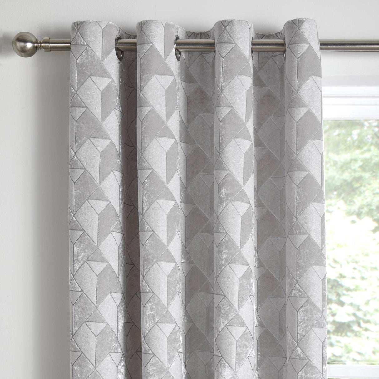 Quentin Velvet Eyelet Curtains by Fusion