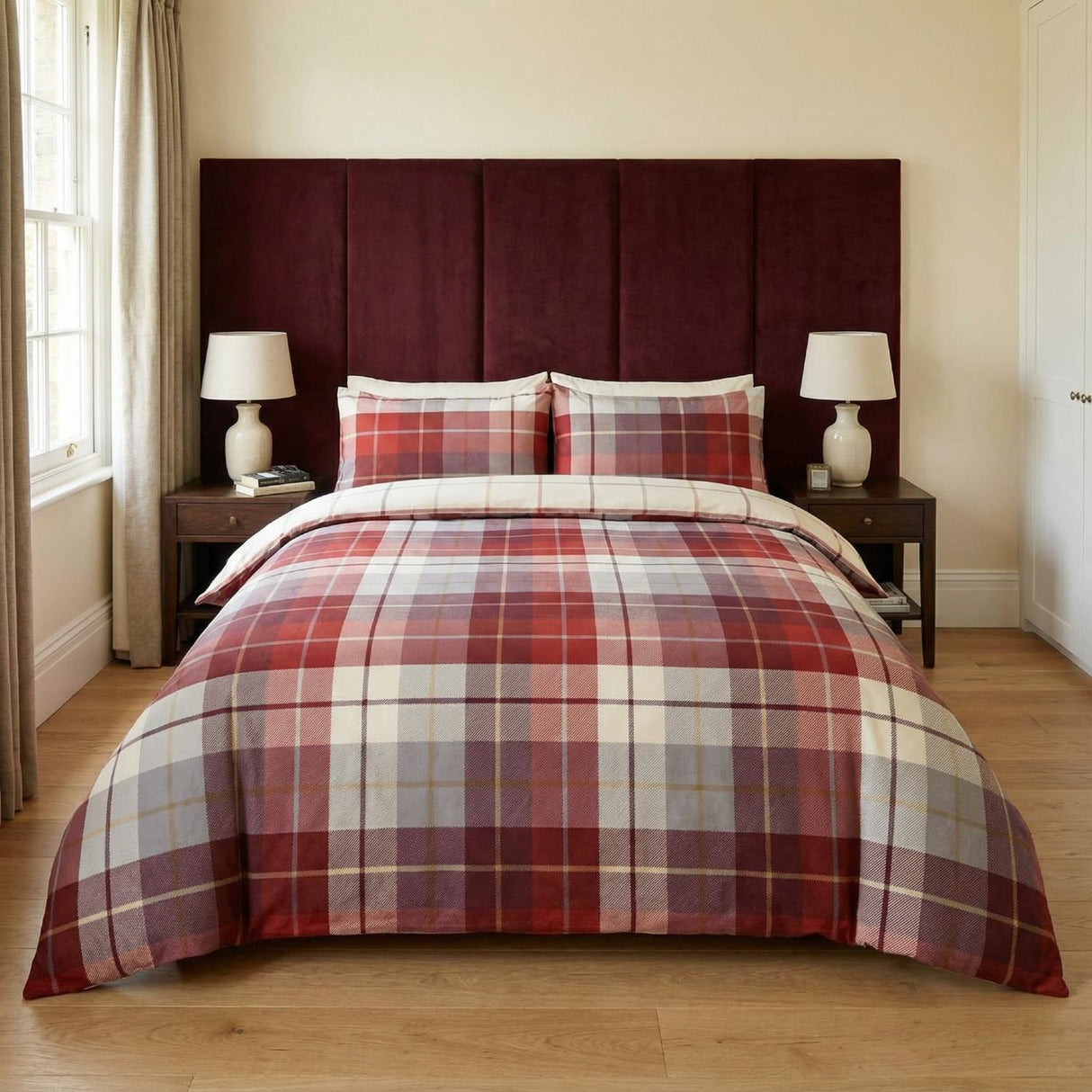 Lomond Check Flannelette Duvet Cover Set by Rapport Home